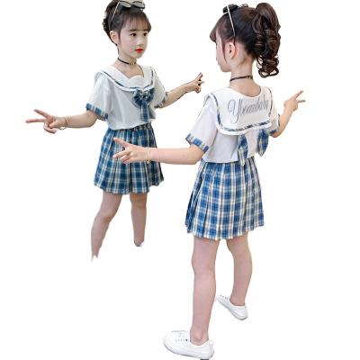 China Chinese-style girls' summer dress set 2021 the new foreign rabbit ear set girls two-piece setgas in the Korean version of the bow for sale