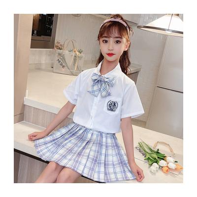 China Cute girls summer style very tasteful suit uniform short sheath plaid skirt, fresh and beautiful for sale