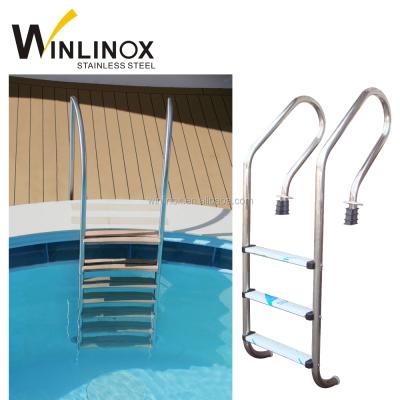 China Home Decoration Rustproof Stainless Steel Swimming Pool 2 Step Ladder With Railing for sale