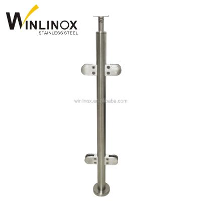 China Home Decoration Manufacturer Winlinox Stainless Steel Staircase Design Glass Railing System for sale