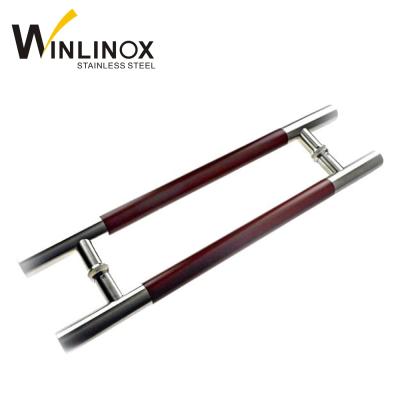 China Modern Glass Door Hardware Stainless Steel Push Pull Handle for sale