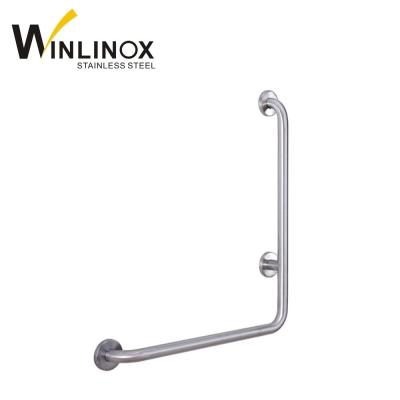 China Modern L Shaped Bathroom Toilet Safety Stainless Steel Grab Bar For Handicapped for sale