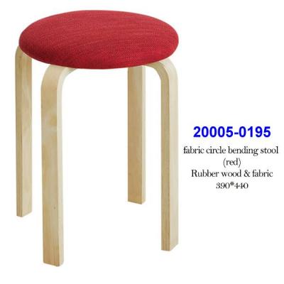 China stool home & 20005-0195 Ottoman Fabric Circle Bending Stool for sale