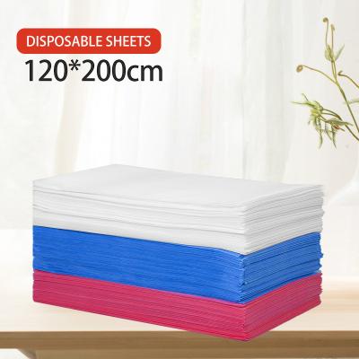 China 100% Polyester bed sheets white disposable massage sheets disposable bed sheet for beauty for sale