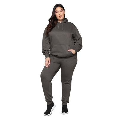 China Sustainable Custom Made Joggers Two Piece Set Hoodies Women Long Sleeve Plus Size Thick Hoodies for sale