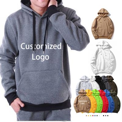 China Custom men's hoodies and sweatshirts anti-pilling logo autumn style cotton sweatshirts plain embroidery for sale