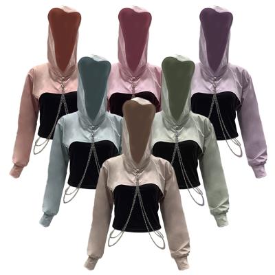 China Wholesale Custom Anti-Wrinkle Women Hoodie Crop Top Women Hoodie Sweatshirt for sale