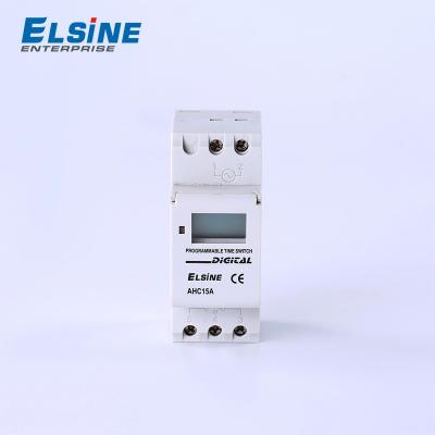 China din rail timer timer digital programmable auto switch THC15A 86.5x36x65.5mm for sale