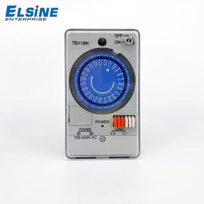 China Industrial Mechanical Timer TB118N 150hours Battery Operated 15A 110/230V 24 Hours Timer Switch for sale