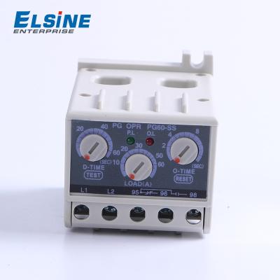 China Elsine Sealed Electronic Ground Fault Relay Digital Overload Relay for sale