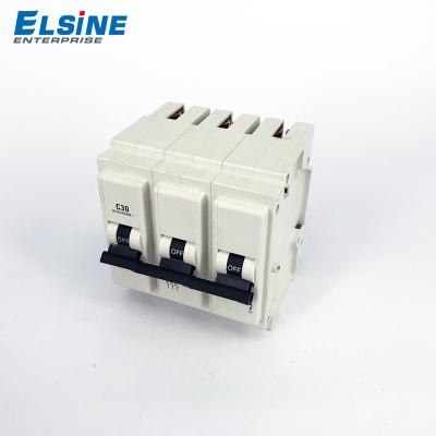 China Miniature MCB AC 3P 30A 240/415V Curve C Circuit Breaker ELB-P4 for sale