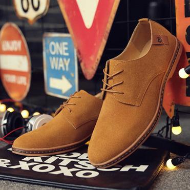 China Wholesale Anti-skid Colorful Shoes Men's Causal Laceup Business Winter Shoes Suede Leather Shoes For Men for sale