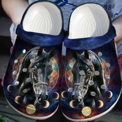 China Wholesale Round Flat Slippers Custom Style Lightweight EVA Walking Shoes Men's Sandals Clogs for sale