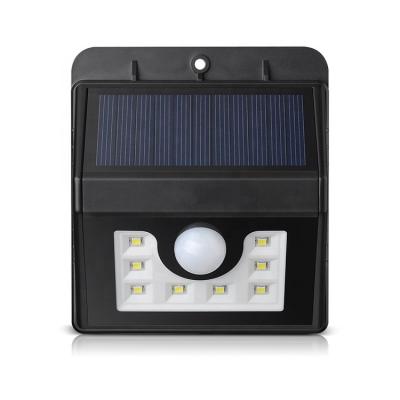 China New Polycarbonate Style 8 SMD Outdoor Wall Mounted Bright Solar Security LED Wall Light for sale