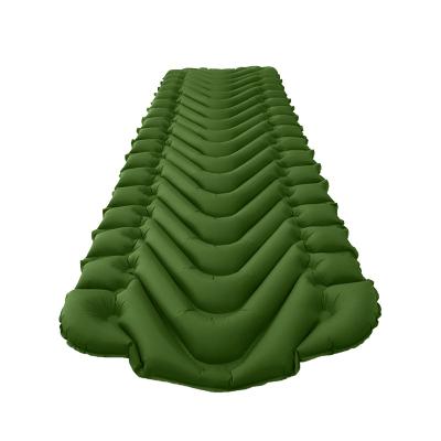 China Outdoor Camping Hiking Lightweight Air Mattress Sleep Pad Picnic Beach Moving Plaid Cover Inflatable Air Mat Home Rest Camping Mat for sale