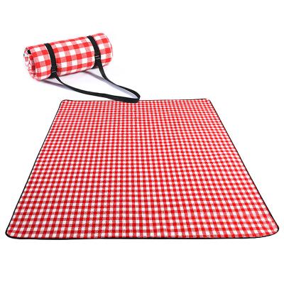 China Extra Large Mat Fashion Thicken Pad Breathable Outdoor Foldable Waterproof Picnic Soft Portable Picnic Blanket White Red Portable Waterproof Plaid for sale