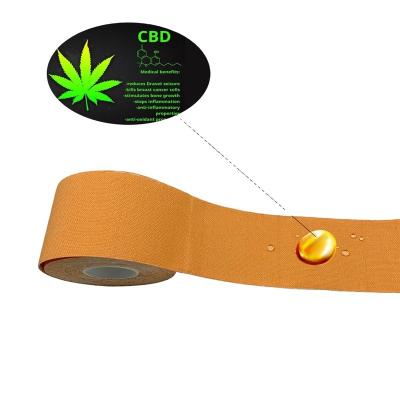 China Muscle Waterproof Sports Tape Kinesiology Tape Waterproof Kinesiology Tape Contains CBD for sale