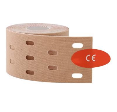 China Waterproof Waterproof Aid Sports Kinesiology Therapeutic Tape With Holes Other Sports Safety for sale