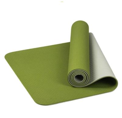 China 2021 Wholesale Eco-Friendly 80cm Width Two Color Tape Eco Friendly Non Slip Yoga Mat For Cheap for sale