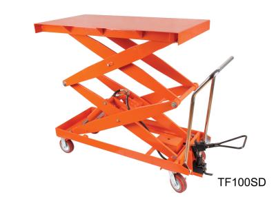 China Mobile Hydraulic Lift Table Cart , Adjustable Height Cart Scissor Lift for sale