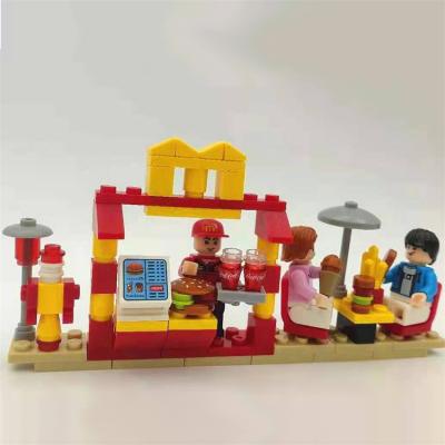 China Toy Store High Quality Puzzle Educational Mini Figure Building Blocks Building Burger Blocks Kids Toys for sale