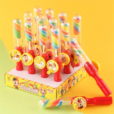 China Plastic & Soft candy spinz fun with hard candy lollipops for kids plastic snack fun toy for sale