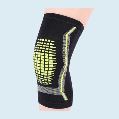 China E-Life E-KNS251 Custom Breathable Compression Knee Sleeve Elastic Knitting Knee Brace With Gel Pad for sale