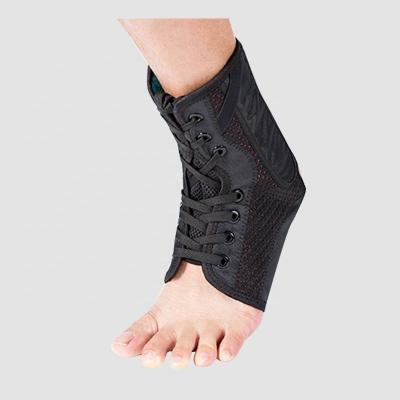 China Breathable Orthopedic Medical Performance Support E-Life E-ANC050 Mesh Fabric Ankle Stabilizer Lace Up Foot Ankle Brace Support for sale