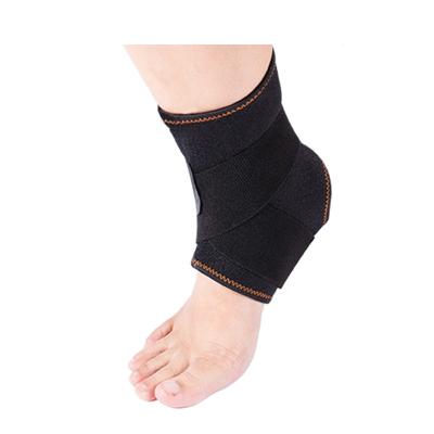 China Performance Support E-Life E-AND002 Neoprene Tendonitis Elastic Breathable Comfortable Black Ankle Support Brace With Adjustable Strap for sale