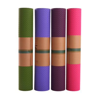 China Good printing & RUIYUAN Eco Friendly Anti Slip Custom Printing Waterproof Double Colors Tape Yoga Mat for sale