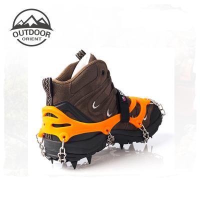 China Anti Slip Stainless Steel Silicon Ice Outdoor Climbing Rising Rubber Cleats Wholesale Anti-Static Snow Anti-Skid Crampons for sale