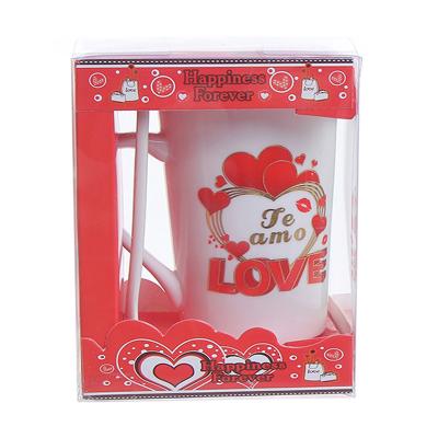 China Sustainable Valentine's Day Gift Ceramic Couple Mug For Wholesale For Romantic For Love for sale