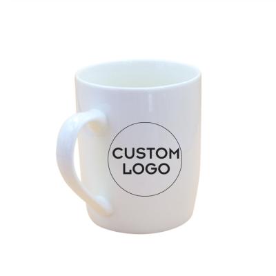 China Viable Modern White Tall Ceramic Reusable Bone China Body Customs Fine Bone China Coffee Cup Reusable Mug for sale