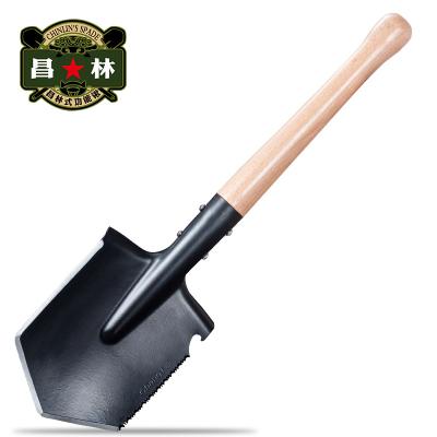 China Camping Shovel Light Weight Wood Handle Car Emergency Shovel Garden Outdoor Shovel OEM Customized for sale