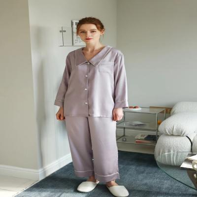 China QUICK DRY Women's Pajamas Set Satin Silk Pajamas, Female Sleepwear Loungewear / Suit Sleep Shorts Sleeve for sale