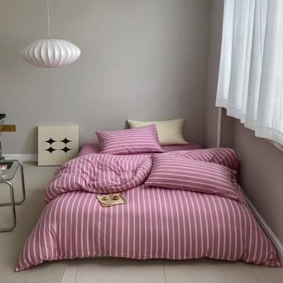 China Nondisposable Nordic Popular Frosted Single Bedspread, Suitable Single Double Bed Dormitory Household Bedding Set for sale