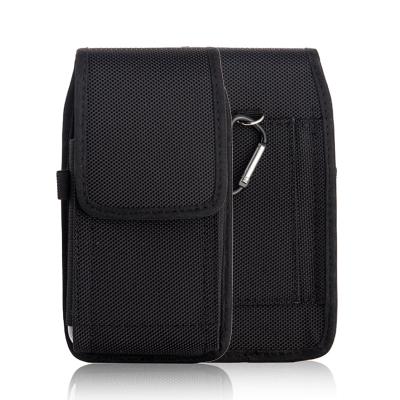 China Oxford Protective Fabric Horizontal Vertical Waist Cover Cell Phone Bags Belt Clip Pocket Phone Case With Loop Hook for sale