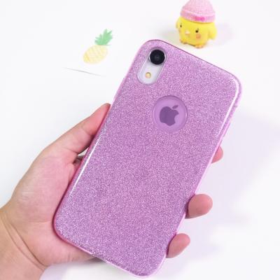 China Glitter Protective Case For iPhone 11 12 Case With Glitter Paper Cell Phone Cover For iphone 12 Bling Sparkle Phone Case for sale