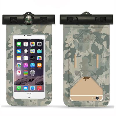 China Universal Waterproof Pouch Wasserdichte Handyhulle Bottom Water Protective Case For iPhone 12 11 Pro Max Camouflage Waterproof Bag for sale