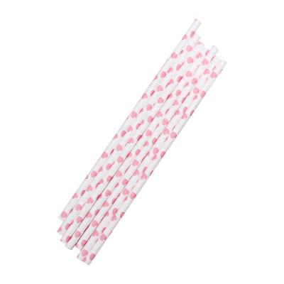 China Wholesale Disposable Design Party Printing Cartoon Factory Paper Straws for sale