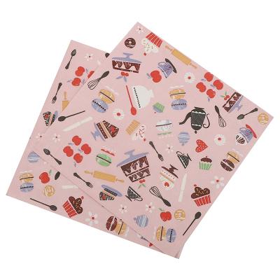 China Foil Cake Printing Afternoon Tea Birthday Party Tableware Disposable Paper Towels for sale