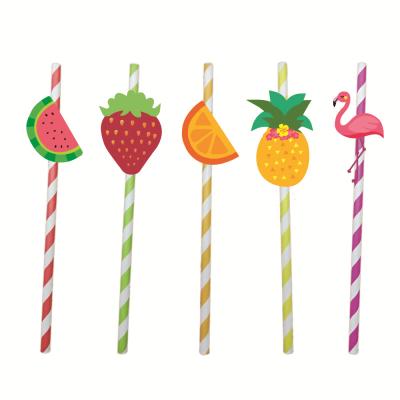 China Disposable High Quality Biodegradable Paper Straw With Paper Color Decoration for sale