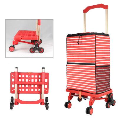 China Eco-Friendly Shopping Bag With Customized Foldable Plastic Trolley Trolley Trolley Wheel Hand Push Climbing Trolley & Trolley for sale