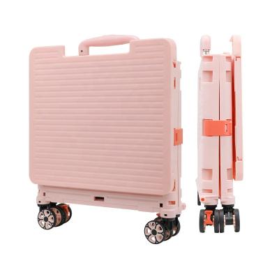 China New Factory Trend BAOYU 4 Wheel Foldable Luggage Trolley Eco-friendly Folding Hand Trolley With Wheels for sale