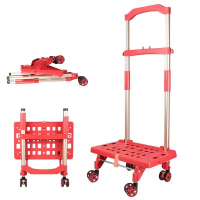 China BAOYU Eco-friendly Foldable Plastic Portable Shopping Trolley Bag Shopping Cart SUPERMARKET FOR BIGGER for sale