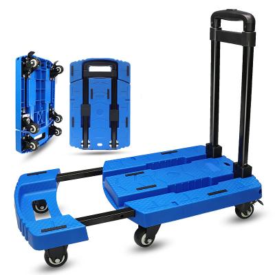 China BAOYU Shop Trolley With Foldable Handle And Wheels Transport Handtruck Trolley Folding Trolley for sale