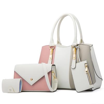 China Hot-selling mother's mother's PU waterproof four-piece mother's handbags four-piece mother and child bags wholesale women's handbags Amazon for sale