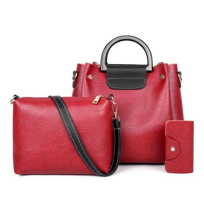 China 2021 new retro all-match 3-piece fashion portable mother and child bag shoulder messenger bag fashion casual handbag for sale