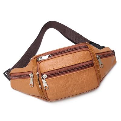 China Sports Chest Bag Waterproof Leather Running Cross - Bag Multifunction Tactical Body Shoulder Waist Bag Outdoor Cell Phone Leather Handbag for sale