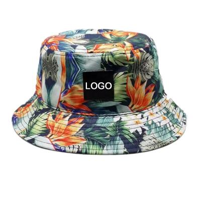 China Custom Two Sided Fisherman Bucket Hat Women Digital Printed High Quality Unisex Wide Brim Sunshade Logo Bucket Hat for sale